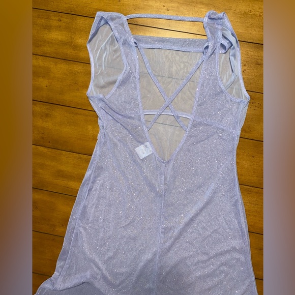 Little mermaid inspired lavender sparkly swim coverup slip dress size XL. NWOT - Picture 4 of 6